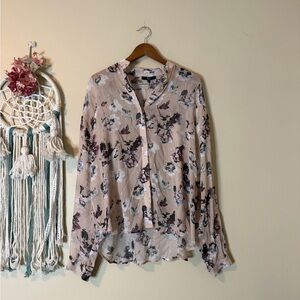 OUD Paris Eleanore Floral Blouse Top Multicolor Size Large